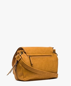 sac femme forme besace avec details zippes jaune sacs bandouliere7057201_2