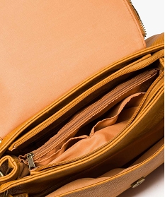sac femme forme besace avec details zippes jaune sacs bandouliere7057201_3