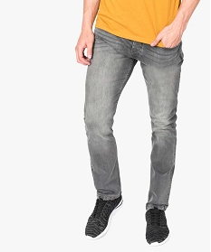 jean homme straight stretch 5 poches gris jeans straight7064301_1