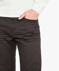 pantalon 5 poches en toile extensible straight gris7064801_2