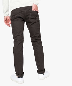 pantalon homme 5 poches straight en toile extensible gris7064801_3