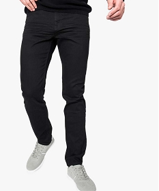 pantalon homme 5 poches straight en toile extensible noir pantalons de costume7064901_1