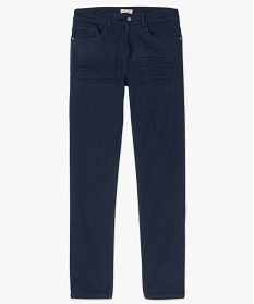 pantalon 5 poches en toile extensible straight bleu7065001_4