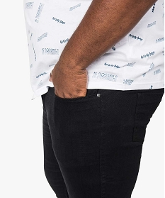 pantalon homme 5 poches uni coupe straight stretch noir7065201_2