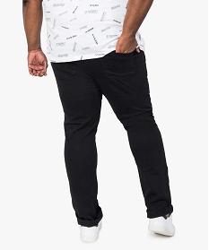 pantalon homme 5 poches uni coupe straight stretch noir7065201_3