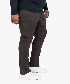 pantalon homme 5 poches uni coupe straight stretch gris7065301_1