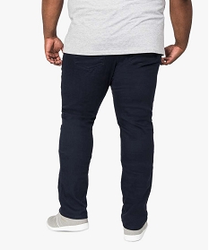 pantalon homme 5 poches uni coupe straight stretch bleu7065401_3