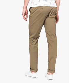 pantalon homme chino coupe slim brun pantalons de costume7065601_3