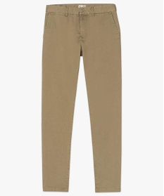 pantalon homme chino coupe slim brun pantalons de costume7065601_4