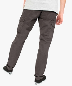 pantalon en toile avec poches sur les cuisses gris7065901_3
