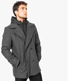 manteau a capuche pour homme gris manteaux et blousons7066701_1