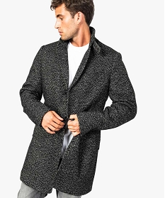 manteau court pour homme en maille chinee gris manteaux et blousons7066901_1