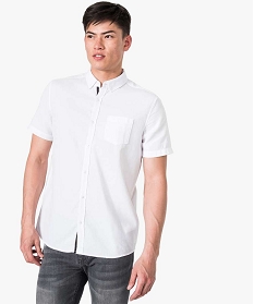 chemise manches courtes texturee blanc7067001_1