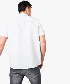 chemise manches courtes texturee blanc7067001_3