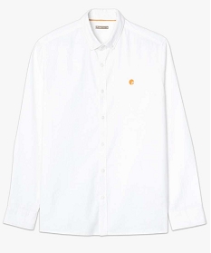 chemise legere avec motif brode blanc chemise manches longues7068601_4