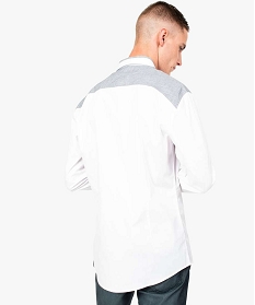 chemise manches longues a empiecements gris blanc chemise manches longues7070001_3