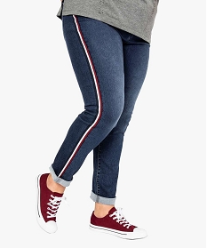 jean slim a bandes laterales tricolores gris pantalons et jeans7097001_1