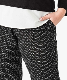 pantalon femme grande taille large et fluide imprime a taille elastiquee imprime pantalons et jeans7106701_2