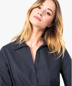 chemise cintree pour femme avec motifs imprime chemisiers7112601_2