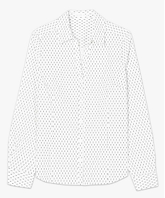chemise cintree pour femme avec motifs blanc7112701_4