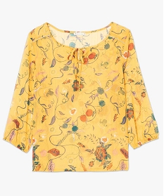 blouse imprimee transparente jaune7114301_4