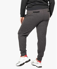 pantalon de jogging femme en jersey bouclette avec ceinture plate gris leggings et jeggings7120501_3
