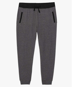 pantalon de jogging femme en jersey bouclette avec ceinture plate gris leggings et jeggings7120501_4