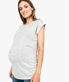 tee-shirt a manches courtes pour femme enceinte gris7140401_1