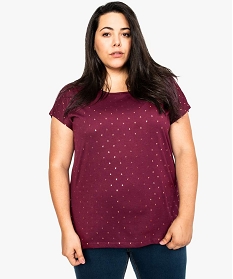 tee-shirt femme grande taille a manches courtes a motifs imprime7145401_1