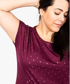 tee-shirt femme grande taille a manches courtes a motifs imprime7145401_2