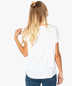 tee-shirt femme loose imprime a manches courtes chauve-souris blanc7145901_3