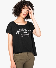 tee-shirt femme loose imprime noir t-shirts manches courtes7147201_1