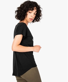 tee-shirt femme loose imprime a manches courtes chauve-souris noir7147201_3