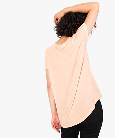 tee-shirt femme loose imprime a manches courtes chauve-souris rose7147301_3