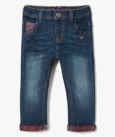 jean delave avec revers contrastants - lulu castagnette bleu jeans7159901_1