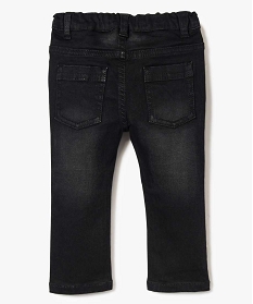 pantalon slim uni stretch a leger delavage noir jeans7160001_2