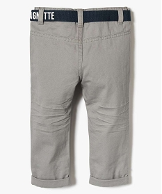 pantalon en toile avec ceinture - lulu castagnette gris7160601_2