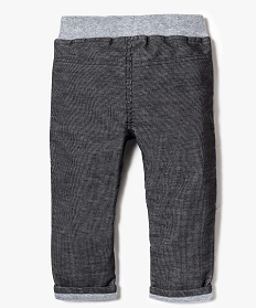 pantalon en velours cotele avec taille elastiquee gris7161401_2