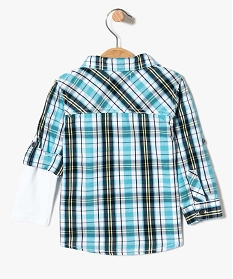 ensemble tee-shirt chemise a carreaux imprime7164301_2
