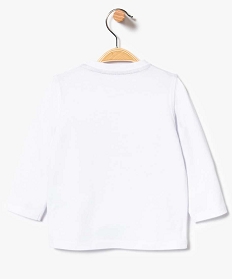 tee-shirt bebe garcon a manches longues avec motif blanc7173801_2