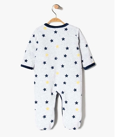 pyjama bebe garcon motifs etoiles avec biais contrastant gris7188601_2
