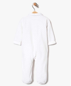 pyjama ouverture avant avec ours brode - lulucastagnette blanc7189301_2