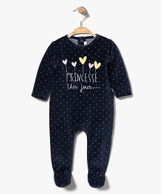pyjama dors-bien bebe fille a pois et broderies pailletees bleu7193101_1
