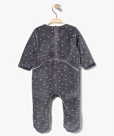 pyjama bebe fille motif renard en velours gris pyjamas velours7193401_2