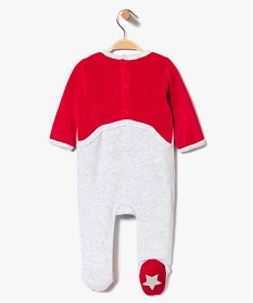 pyjama dors-bien en velours motif nounours rouge7195601_2