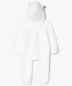 Gemo Naissance Surpyjama Bebe A Capuche Avec Motifs Pailletes Blanc Bebe Gemo
