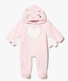 Surpyjama Bebe En Maille Peluche Motif Ange Rose Bebe Gemo