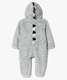 surpyjama bebe garcon en maille peluche avec motif dragon gris7197701_2