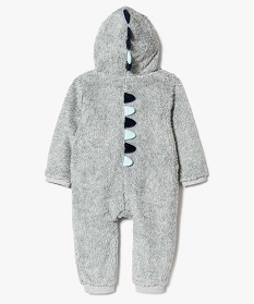 Surpyjama Bebe Garcon En Maille Peluche Avec Motif Dragon Gris Bebe Gemo