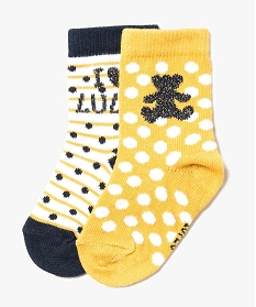 lot de 2 paires de chaussettes - lulu castagnette jaune7200201_1